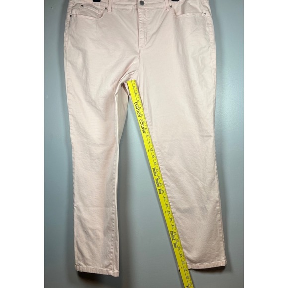 Charter Club Bristol Skinny Ankle Pants, Light Baby Pink, Plus Size 18 - Picture 5 of 7